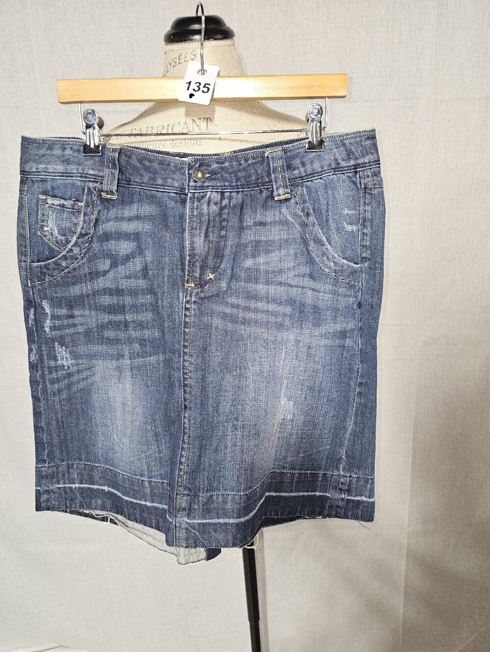 Maurices Blue Denim Midi Skirt - Faded Indigo